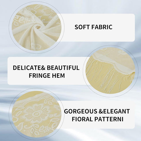 simarro Women Lace Wraps Shawls Soft Mesh Fringe WrapsTriangle Scarf Shawl for Wedding Evening Party Dresses...