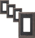4-Pack Decorator Outlet Cover Plate, Decorative Switch Plates and Outlet Covers, Aged Bronze Metal Wall Plates for Electrical Outlets, Receptacle,...