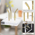 Hipiwe Gold Metal Arm Display Stand Easel with Acrylic Base Decorative Display Easel Holder for Sphere Crystal Ball Eggs Mineral Geodes Rock Seash...