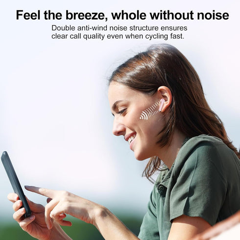 Wireless Earbuds 2024 Bluetooth 5.3 Headphones with HD Mic HiFi Stereo Sound, Wireless Earphones with Dual LED Display Touch Control, IPX7 Waterpr...