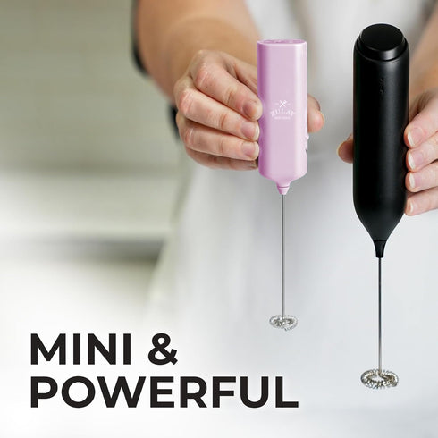 Zulay Kitchen Powerful Mini Milk Frother Handheld - Electric Hand Mixer - Portable Frother Wand for Coffee - Small Drink Blender for Lattes, Cappu...