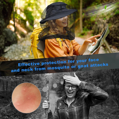 South to East Premium Mosquito Head Net for Insect, 2 Pack, Fly & Bug Protection | Ultra Large & Long, Extra Fine Holes for Camping, Hiking, Finsh...
