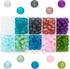 PH PandaHall 500pcs 6mm Frosted Glass Bead 10 Color Transparent Frosted Crystal Beads Matte Loose Spacer Beads for Necklace, Bracelet, Earring Jew...