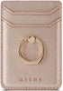 Phone Card Holder with Ring Grip for Back of Phone,Adhesive Stick-on Credit Card Wallet Pocket for iPhone,Android and Smartphones Rosegold...