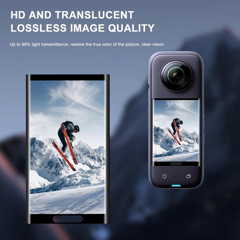 FiTSTILL 3PCS LCD Screen Protector Appliable for Insta360 X4,TPU Hardness Ultra HD Tempered Screen Cover for Insta360X4 Scratch Resistant Camera A...