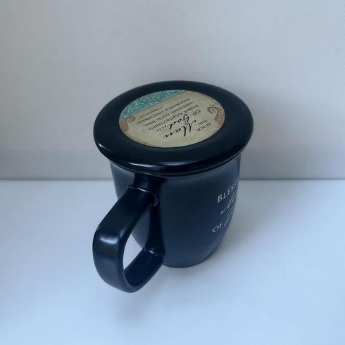 Man of Faith Ceramic Mug and Coaster Set of 1, Birthday, Christmas, and Father's Day Gift for Christian Men, 14 Ounce, by Abbey Gift...