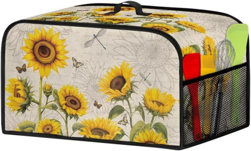 Sunflower Slow Cooker Dust Cover Dragonfly Small Appliance Covers Home Decor Insulated Slow Cooker Bags Rice Cooker Storage Bag Dustproof...