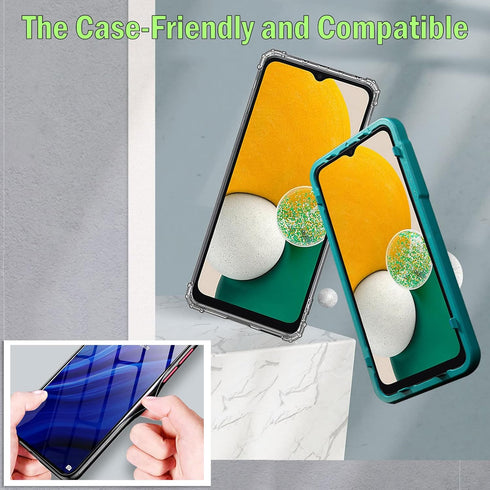 3 Pack Screen Protector Compatible for Samsung Galaxy A13 4G / 5G / LTE with 3 Pack Camera Lens Protector, Ultra HD Tempered Glass, 9H Hardness, A...