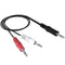 3.5mm Stereo Male to Dual 3.5mm Mono Male Audio Cable, 3ft 3.5mm 1/8" TRS Male to 2 x 3.5mm 1/8" TS Male Y Breakout Cable Splitter Adapter Connect...