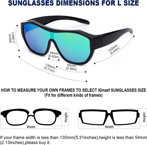 Unisex Fit Over Sunglasses for Men Women Polarized Shades with UV Protection for Fishing IF5804...