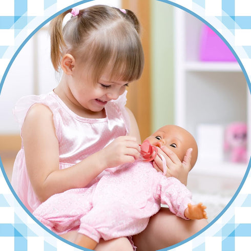 7 Pcs Disappearing Doll Feeding Set Baby Doll Bottles Milk and Juice Bottles with Toy Pacifier Baby Doll Accessories Doll Bottle Toy for Doll Acce...