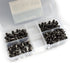 LQ Industrial 75 Sets Black M5 Chicago Screw Assorted Kit Slotted Phillip Head Binding Screws Rivet Assembly Bolt Nail Rivet for Book Binding DIY ...