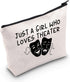 Theater Gifts Theater Actor Makeup Bag Drama Theater Lover Gift Drama Teacher Gift Who Loves Theater Travel Zipper Cosmetic Bag (Loves Theater bag...