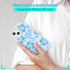 Blue Hibiscus Phone Case Compatible with iPhone 13 6.1 Inch - Shockproof Protective TPU Clear Cute Blue Flower iPhone Case Designed for iPhone 13 ...