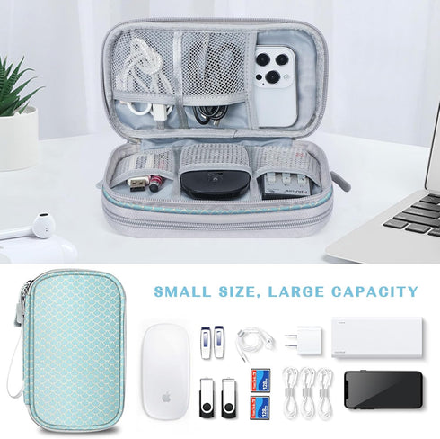 Electronic Organizer,Travel Cable Organizer,Electronic Accessories Carry Case Portable,Accessories Carry All-in-One Storage Bag for USB Data Cable...