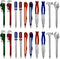Maydahui 20PCS Hardware Hand Tool Pens Novelty Shape Black ink Ballpoint Pen Pipe Wrench Pincer Pliers Art Knife Spanner Hammer Screwdriver for Sc...