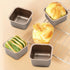 4 Pieces Mini Cake Moulds-Square Cake Baking Moulds-Baking Square Cake Moulds-Stainless Steel Mousse Cake Baking Moulds-For Baking Bread and Cooki...