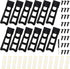 12 Pieces Black Easel Back Plastic Photo Frame Easel Back Stand Picture Frame Easel Back with 24 Pieces Screws & 15 Pieces Stickers and Screwdrive...