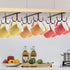 Mocoum Under Cabinet Mug Rack, Rustic Mug Organizer Rack Cup Holder Under Shelf 12 Hanging Hooks Rack for Mugs, Coffee Cups and Kitchen Utensils D...