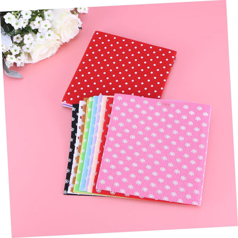 20pcs 15x15 Cm Thick Felt Nonwoven Fabric - Flower Dot Design for DIY Sewing Projects - Kids Crafting - Patchwork Felt Fabric Sheet for Embroidery...