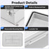 Waterproof Outdoor IP67 Junction Box (7.9"x3.9"x2.8") with Mounting Plate, Hinged Grey Cover and Wall Brackets - Weatherproof ABS Plastic Electric...