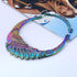 Vintage Ethnic Carved Peacock Necklace Chunky Collar Choker Jewelry Necklace for Women...