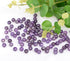 8mm 100pcs Natural Stone Beads Amethyst Round Genuine Stone Beading Loose Gemstone Hole Size 1mm DIY Charm Smooth Beads for Bracelet Necklace Earr...