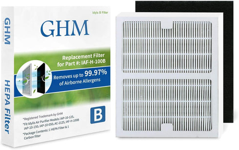 Part # IAF-H-100B Air Purifier Filters for Idylis Air Purifier AC-2126, AC-2125, IAP-10-125 and IAP-10-150 Models...