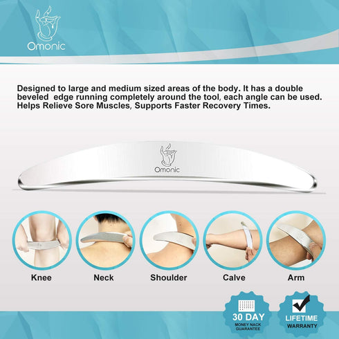 IASTM Message Professional Myofascial Release Tool Releaser Stainless Steel Gua Sha Guasha Treatment Tools Scraping,Physical Therapy Releaser Tool...