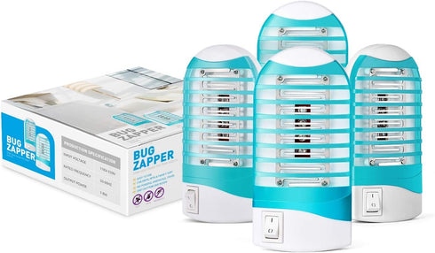 Bug Zapper Plug in Mosquito Killer Trap Zapper, Electric Gnat Fly Trap Zapper for House Indoor Bug Killer Light Eliminates Flying Pests for Home 4...