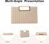 Lanpet Women's Clutch Handbags Convertible Straw Clutch Purse Summer Beach Bag 2024 (Beige)...
