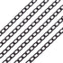 Pandahall 16.4 Feet Black Aluminum Curb Chains 7x4x1.2mm Diamond Cut Cuban Link Chains Jewelry Chains Roll for DIY Personalized Bracelet Necklace ...