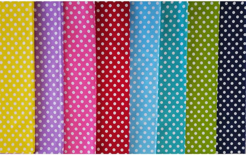 Fat Quarters Cotton Fabric Bundles 18" x 22" Quilting Fabric for Sewing,8 PCS Dots...