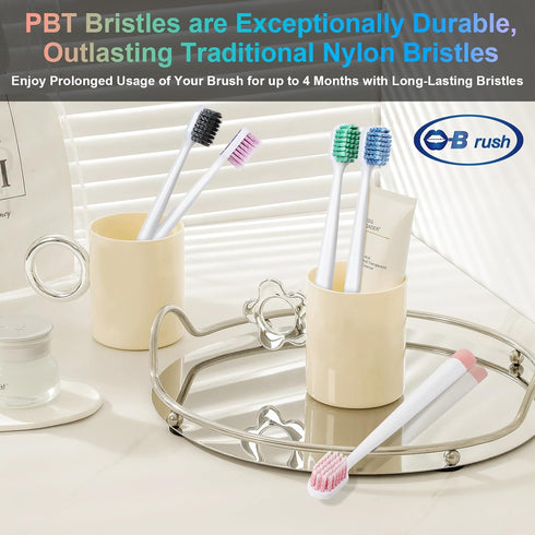 Extra Soft Toothbrushes for Adults - Wide Head Flossing Brush Tapered Bristles Ultra Clean Brushes Individually Wrapped Travel Toothbrush Variety ...