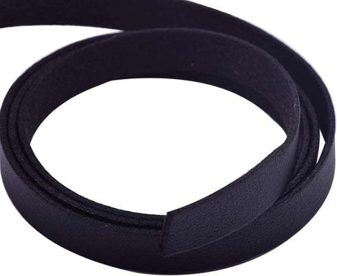 KONMAY Faux Suede Leather Cord, 10 Yards 10.0x1.5mm Black Micro Fiber Lace, Flat Synthetic Leather Strips for Jewelry Making, Crafting...