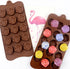 2PCS-15 Cavity Flower Non-Stick Candy Silicone Moulds 15-Cavity Mini Flower Shape Silicone Molds, Non-Stick Silicone Rose Chocolate Candy Baking M...