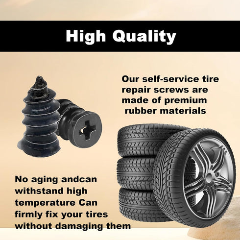 40 PCS Tire Repair Rubber Nail, Rubber Screw Tire Plugs Self-Service Vacuum Tire Repair Nail Kit Tires Quick Puncture Repair Tools or Car, Truck, ...