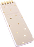 Graphique Reporter Journal, Cream Polka Dot, Embellished Gold Foil Portable Notebook, 150 Lined Sheets, 3" x 8.75" - Perfect for Note Taking, List...
