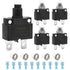 30Amp Thermal Circuit Breaker Assortment Kit Push Button Manual Reset 125/250V AC 32V DC Quick Connect Terminals Waterproof Button Caps for Overlo...
