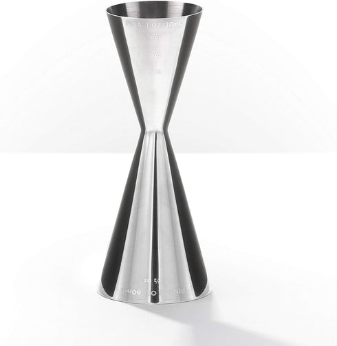 Piña Barware Slim Stainless Steel Commercial 2oz. / 1oz. Slim Style Measuring Jigger Bar Tool (Polished Finish)...