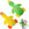 Dog Squeaky Toy Duck - 2 Packs, Durable Plush Toys for Large Dogs, Interactive Play, Sturdy, Soft, and Crinkly, Ideal for Small to Large Dogs (Gre...