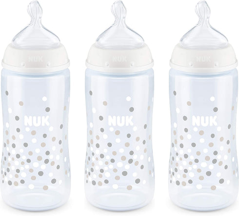 NUK Perfect Fit Baby Bottle, Dots, 3 Count (Pack of 1 )...