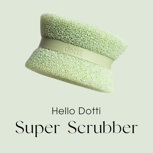 Dotti Super Scrubber Silicone Sponge - Odor-Free, Non-Scratch, Fast-Drying, and Dishwasher-Safe Dish Scrubber - Also for Showers, Tile, and Counte...