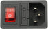 Male AC Power Plug Socket with Fuse Holder 3-Pin AC-01 Power Inlet Module Connector 10A 250V Rocker Switch with Light 3 In 1...