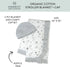 HonestBaby Knit Stroller Blanket with Trim detail and Baby Hat 100% Organic Cotton for Infant Boys, Girls, Twinkle Star Gray (2-pack), One Size...