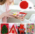 TOAOB 500pcs Pom Poms 1cm Craft Pom Poms Red Fuzzy Pompoms Balls Arts and Crafts Supplies with Googly Wiggle Eyes for DIY Crafts Projects Home Dec...