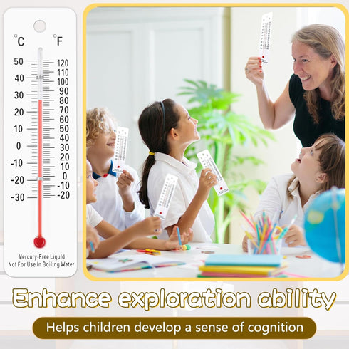 Maitys 20 Pcs Student Thermometers Mercury Free Science Thermometer School Supplies Boiling Point Thermometers for Classroom Teaching Tools...