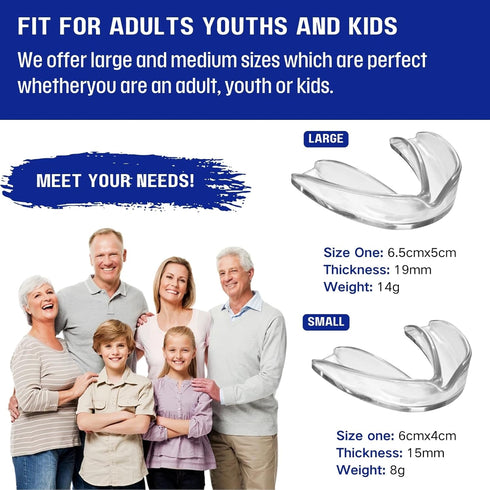 Mouth Guard for Grinding Teeth at Night, Mouth Guard for Sleeping, Mouth Guard for Clenching Teeth, Reusable Mouth Guard for Sleeping Professional...