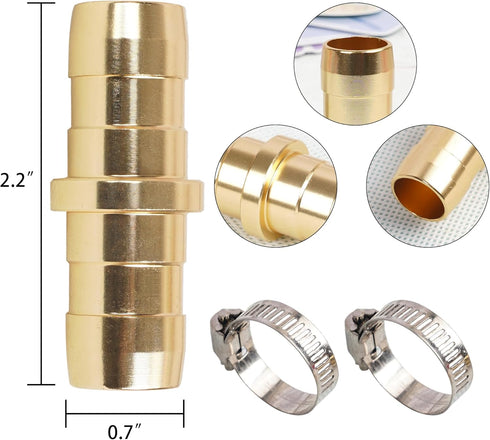 Hourleey 4 Pack Garden Hose Repair Kit, Hose Connector Repair Mender Kit with Stainless Clamp, Fits 3/4"-5/8" Water Hose Repair Fittings...