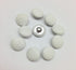 PEPPERLONELY 10PC 15mm Fabric Cloth Covered with Metal Shank Round Buttons, White...